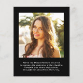 Papier Budget 8 Photo Black Graduation Faire-part (Dos)