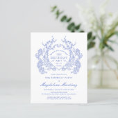 Papier BUDGET 90e anniversaire Crête florale bleue (Debout devant)