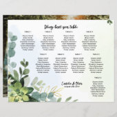 Papier BUDGET 9 Tableau Tableau Mariage Places vertes (Devant / Derrière)