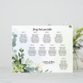 Papier BUDGET 9 Tableau Tableau Mariage Places vertes (Debout devant)