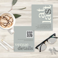 BUDGET À Dernier Code QR Sage Ivory Texte Fiançail
