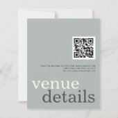 Papier BUDGET À Dernier Code QR Sage Ivory Texte Fiançail (Dos)