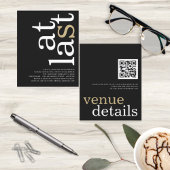 Papier BUDGET À Dernier QR Code Blanc Gold Black Fiançail