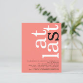 Papier BUDGET À Dernier QR Code Coral Engagement Party (Debout devant)