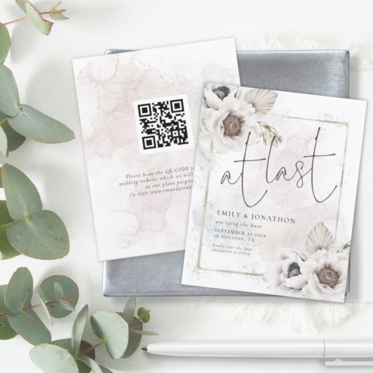 Papier Budget à Dernier QR Florals Mariage Enregistrer la