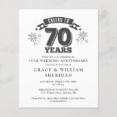 Papier Budget À L'Invitation Du 70E Anniversaire (Devant)