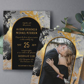 Papier Budget abstrait chic or faire-part de mariage PHOT