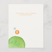 Papier Budget Abstrait Coral vert Aqua Mariage Invite (Dos)