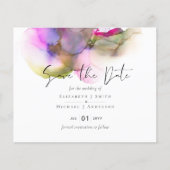Papier Budget Abstrait Rainbow Purple Mariage (Devant)