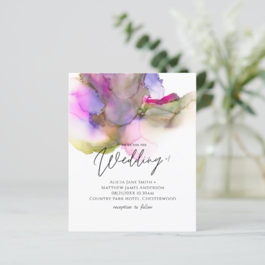 Papier Budget Abstrait Rainbow Purple Mariage (Debout devant)