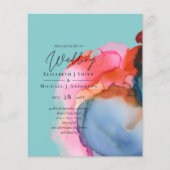 Papier BUDGET abstrait Rainbow Watercolor Mariage (Devant)