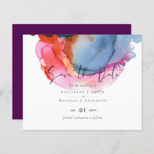 Papier BUDGET abstrait Rainbow Watercolor Mariage
