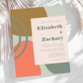 Papier Budget Abstrait Sage Green Faire-part de mariage