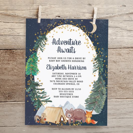 Papier Budget Adventure Attend La Conduite Par Baby showe