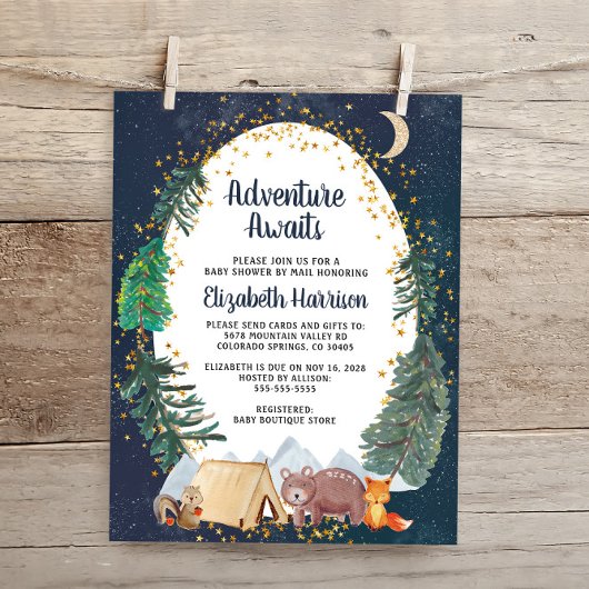 Papier Budget Adventure Attend Le Baby shower Par La Post