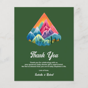 Papier Budget Adventure Attend le Merci Baby shower