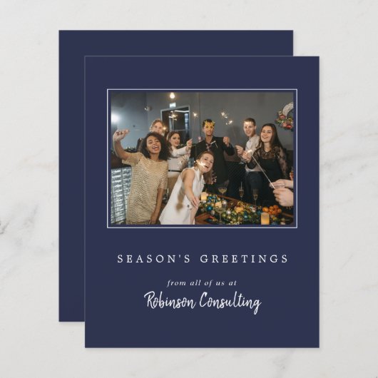 Papier Budget Affaires Logo Noël Équipe moderne Photo (Devant / Derrière)