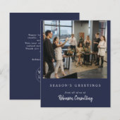 Papier Budget Affaires Logo Noël Équipe moderne Photo (Devant / Derrière)