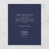 Papier Budget Affaires Logo Noël Équipe moderne Photo (Dos)