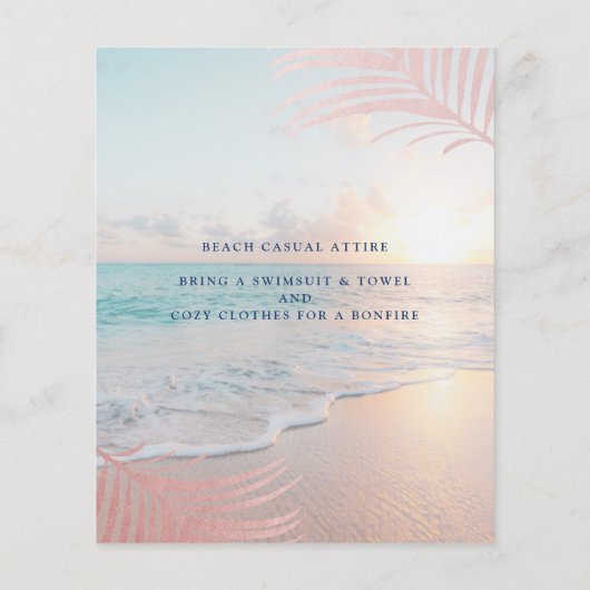 Papier BUDGET Affiche d'anniversaire de plage tropicale r (Dos)