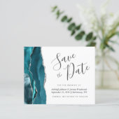 Papier Budget Agate Argent bleu Turquoise Enregistrer la  (Debout devant)