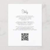 Papier Budget Agate Black Gold QR Code Faire-part de mari (Dos)