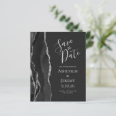 Papier Budget Agate Black Silver Dark Enregistrer la date (Debout devant)