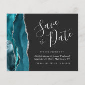 Papier Budget Agate Bleu Sarcelle Argent Foncé Save the D (Devant)