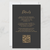 Papier Budget Agate Bleu Sarcelle Foncé Code QR Mariage (Dos)
