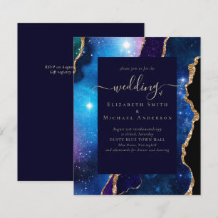 Papier BUDGET AGATE Blue Purple Gold Mariage Budget