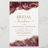 Papier Budget Agate Bourgogne Fête des mariées Luncheon O (Devant)