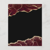 Papier Budget Agate Bourgogne Fête des mariées Or (Dos)