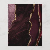 Papier Budget Agate Bourgogne Or Script Faire-Part de Dat (Dos)