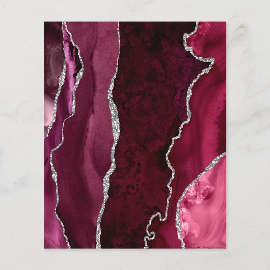 Papier Budget Agate Burgundy Silver Navy Enregistrer la d (Dos)