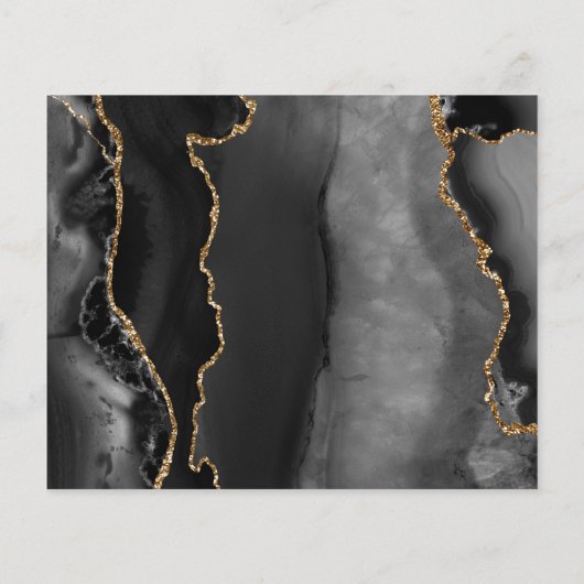 Papier Budget Agate Geode Black Gold Photo Enregistrer la (Dos)