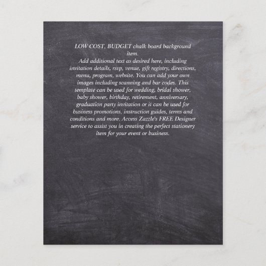 Papier BUDGET Agate GRADUY Invitations Parties scintillan (Dos)
