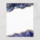 Papier Budget Agate Marine Baby shower bleu or (Dos)