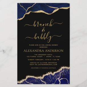 Papier Budget Agate Marine Blue Gold Brunch & Bubbly