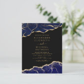 Papier Budget Agate Marine Blue Gold Mariage (Debout devant)