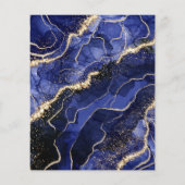 Papier Budget Agate Marine Blue Gold Mariage (Dos)