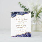 Papier Budget Agate Sweet 16 Marine Blue Gold (Debout devant)