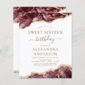 Papier Budget Agate Sweet 16 Or Bourgogne (Devant / Derrière)