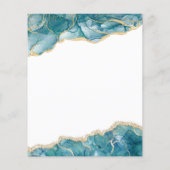 Papier Budget Agate Turquoise Baby shower Turquoise Or (Dos)