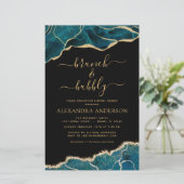 Papier Budget Agate Turquoise Brunch & Fête des mariées B (Debout devant)