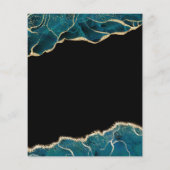 Papier Budget Agate Turquoise Mariage Teal Or (Dos)