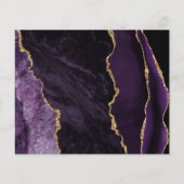 Papier Budget Agate Violet Or Doré Foncé Save the Date (Dos)