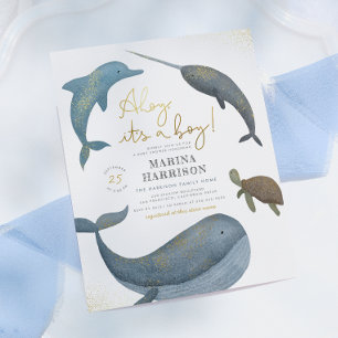 Papier Budget Ahoo C'Est Un Petit Beau Baby shower D'Anim
