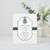 Papier Budget Ahoy a Boy Nautical Baby shower Invitation (Debout devant)