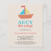 Papier Budget Ahoy C'est un garçon baby shower Invitation (Devant)