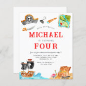 Papier Budget Ahoy Matey Chasse au trésor Pirate Annivers (Devant / Derrière)